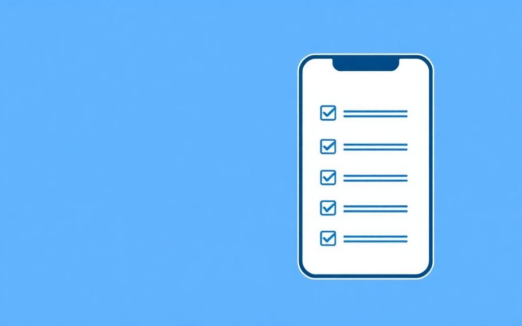 Preview of a to-do list app with checked tasks